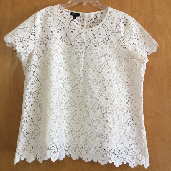 Talbots Tops - Talbots White Lace Shirt✨